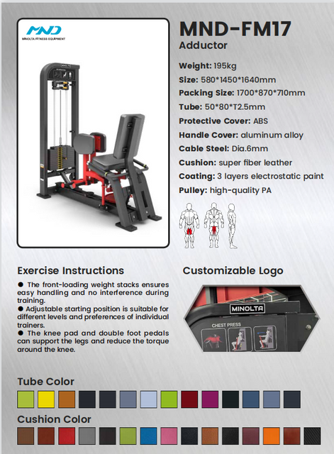 Máquina adutora de quadril MND-FM17 | Toner interno da coxa | Fortalecedor de virilha