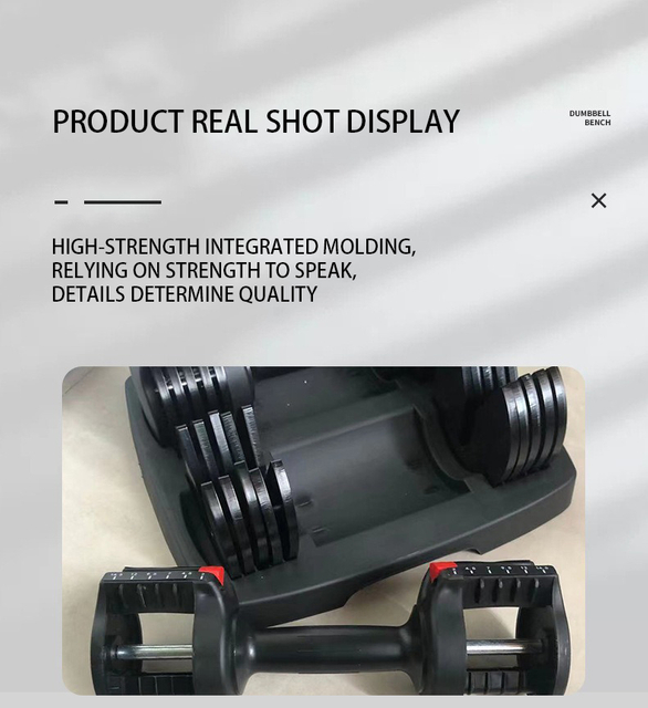 Conjunto de halteres ajustáveis ​​MND-C73 | Ginásio doméstico que economiza espaço | Pesos de troca rápida