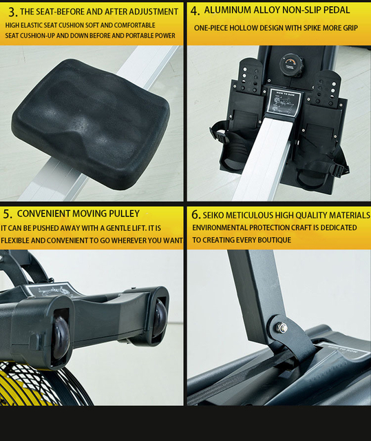 Remador MND-W10 Ar + Resistência Magnética | Sistema de resistência dupla | MND FITNESS