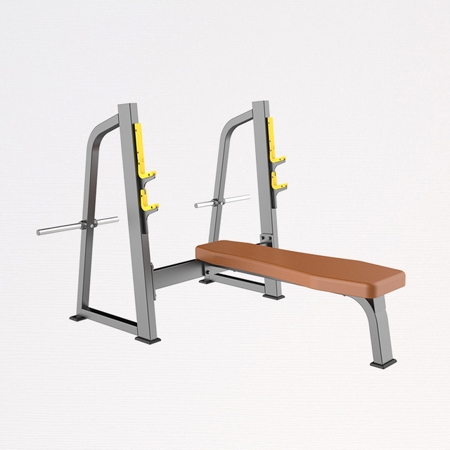 Supino plano olímpico F43 | Estação de supino com barra | Treinamento de Peito