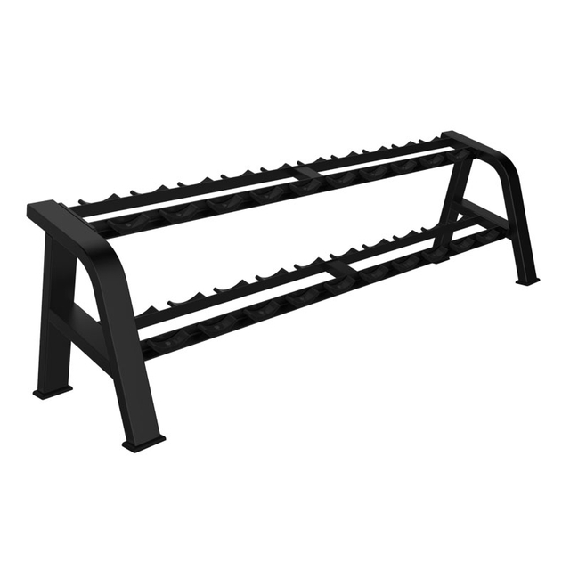 Suporte para halteres F49 | Armazenamento comercial de halteres | Organização de equipamentos de ginástica