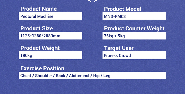 Máquina Peitoral MND-FM03 | Pressão Peito Convergente | Treinador de tórax comercial personalizável